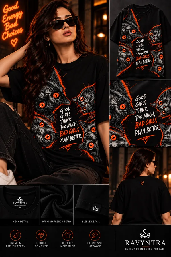 Black_French_Terry_Relaxed_Fit_T-Shirt_For_Women