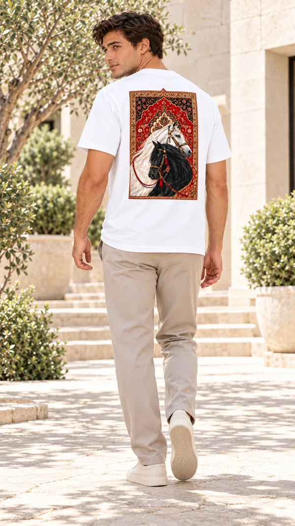 White_French_Terry_Relaxed_Fit_T-Shirt_For_Men