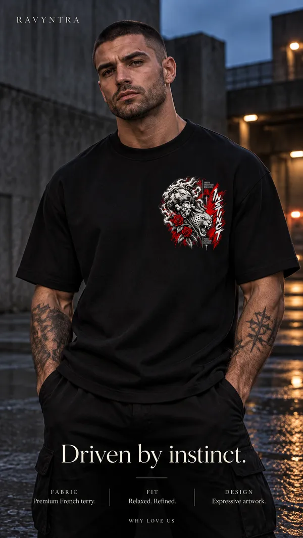 Black_Graphic_Crew_Neck_T-Shirt_For_Men