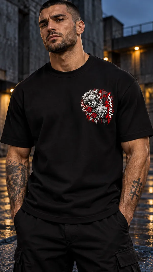 Black_Graphic_Crew_Neck_T-Shirt_For_Men