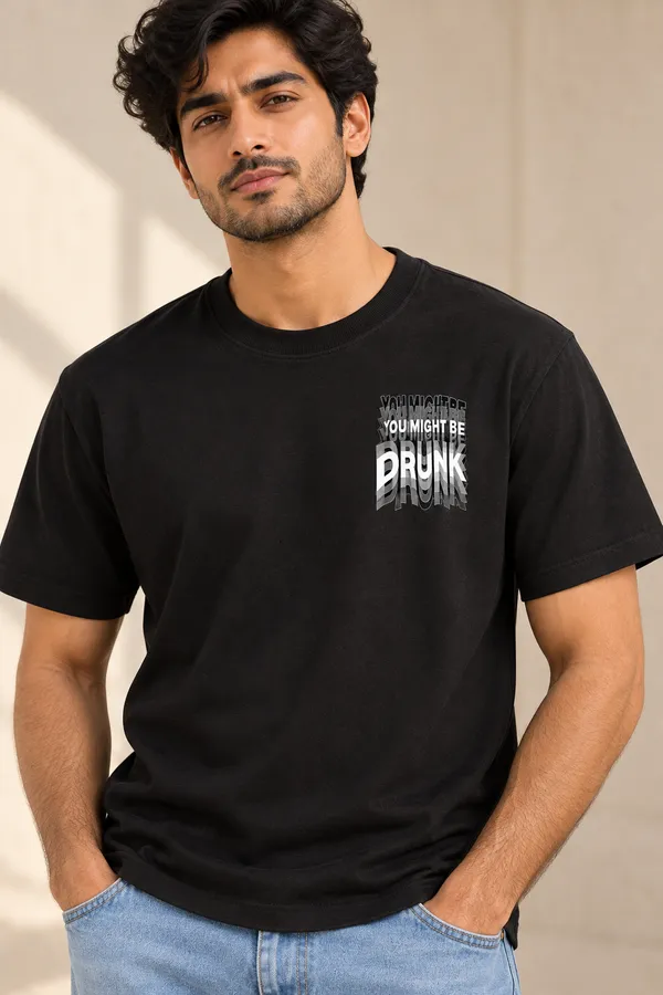 Black_French_Terry_Relaxed_Fit_T-Shirt_For_Men