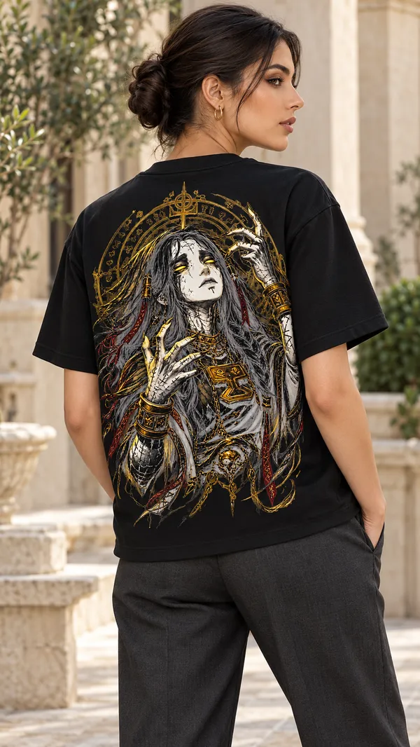 Black_French_Terry_Relaxed_Fit_T-Shirt_For_Women