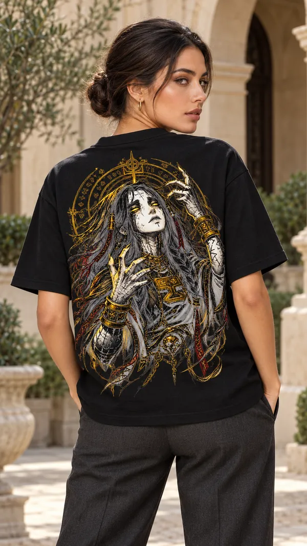 Black_French_Terry_Relaxed_Fit_T-Shirt_For_Women