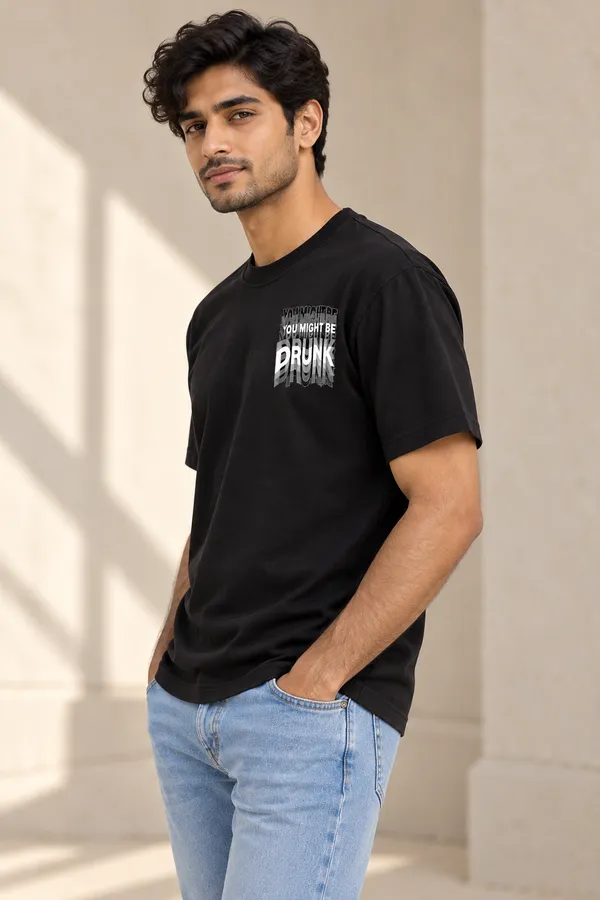 Black_French_Terry_Relaxed_Fit_T-Shirt_For_Men