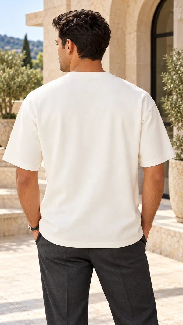 White_Graphic_Casual_Fit_T-Shirt_For_Men