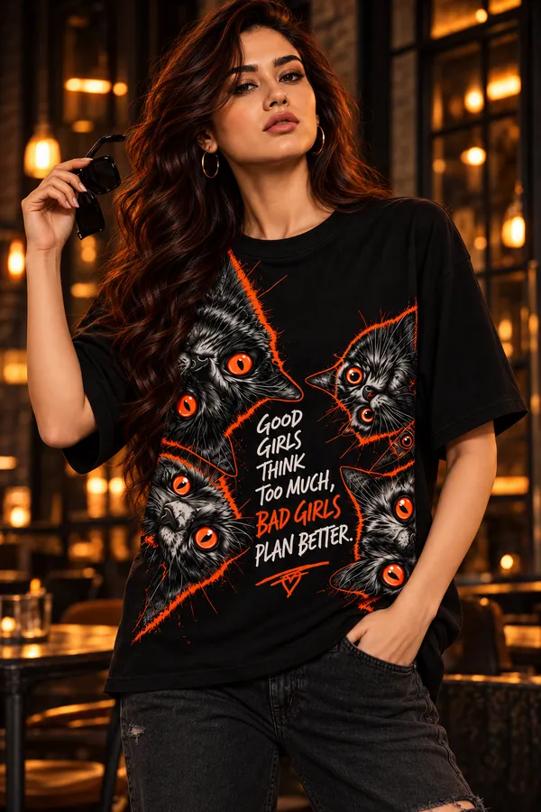 Black_French_Terry_Relaxed_Fit_T-Shirt_For_Women