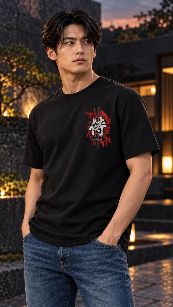 Black_French_Terry_Relaxed_Fit_T-Shirt_For_Men