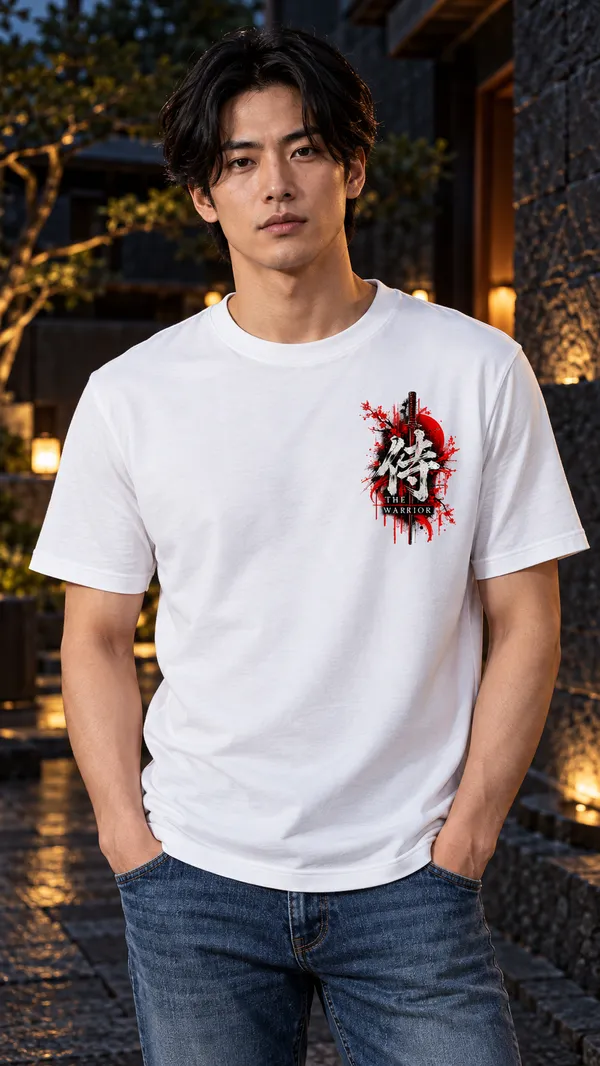White_French_Terry_Relaxed_Fit_T-Shirt_For_Men