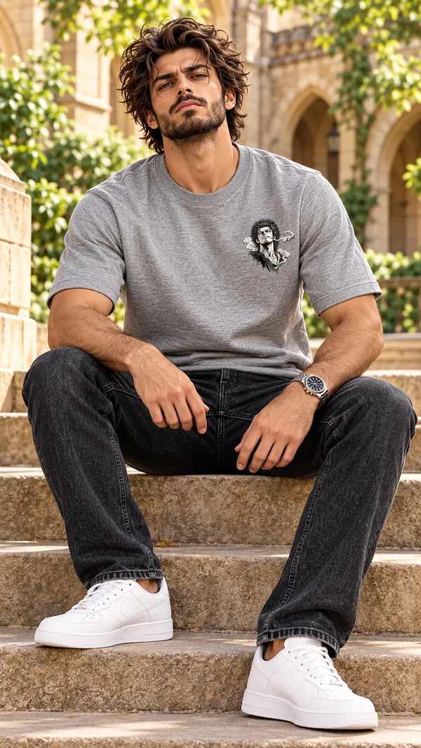 Grey_Graphic_Print_Relaxed_Fit_T-Shirt_For_Men
