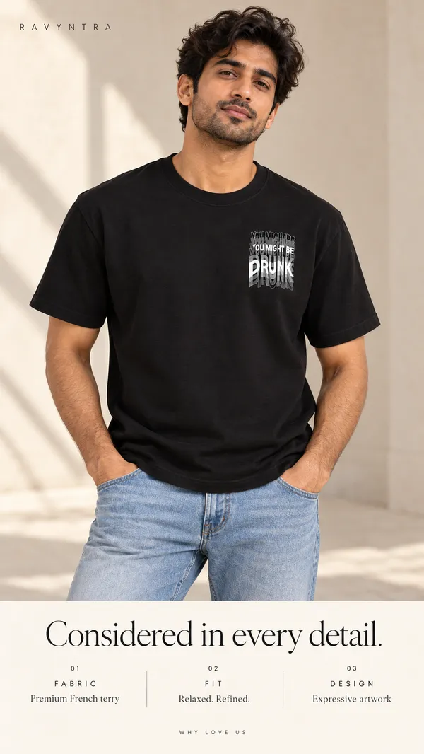 Black_French_Terry_Relaxed_Fit_T-Shirt_For_Men