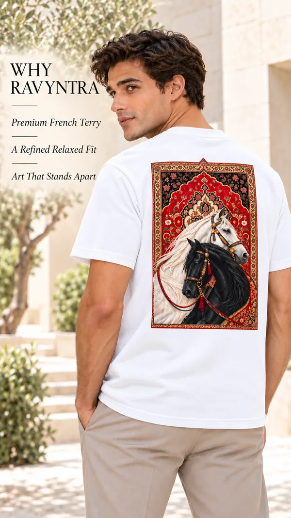 White_French_Terry_Relaxed_Fit_T-Shirt_For_Men