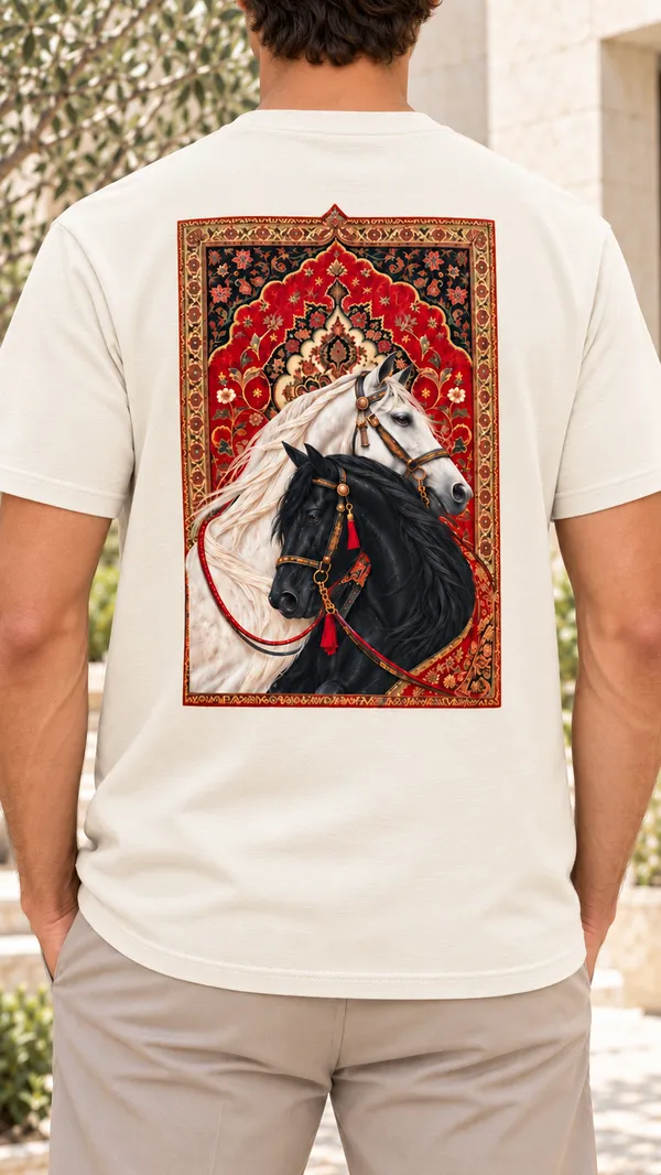 Cream_French_Terry_Relaxed_Fit_T-Shirt_For_Men