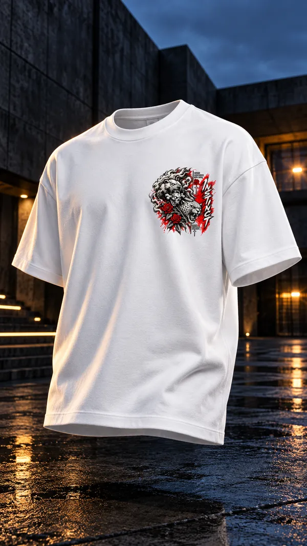 White_Graphic_Print_T-Shirt_For_Men
