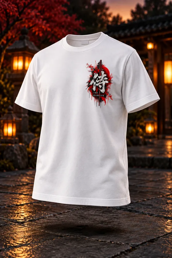 White_French_Terry_Relaxed_Fit_T-Shirt_For_Men