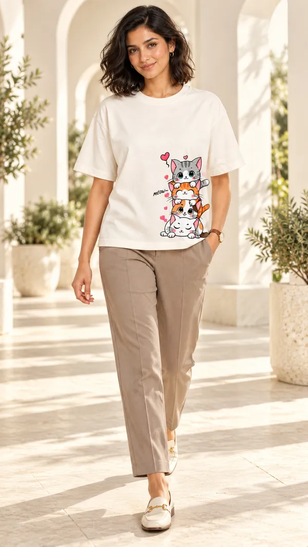 White_Printed_Regular_Fit_T-Shirt_For_Women