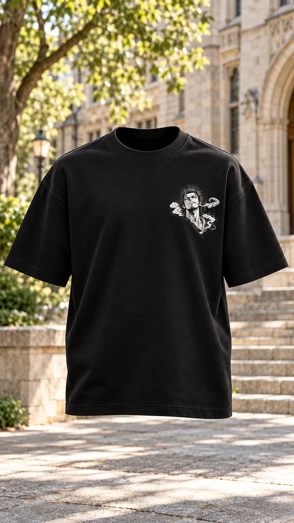 Black_French_Terry_Relaxed_Fit_T-Shirt_For_Men