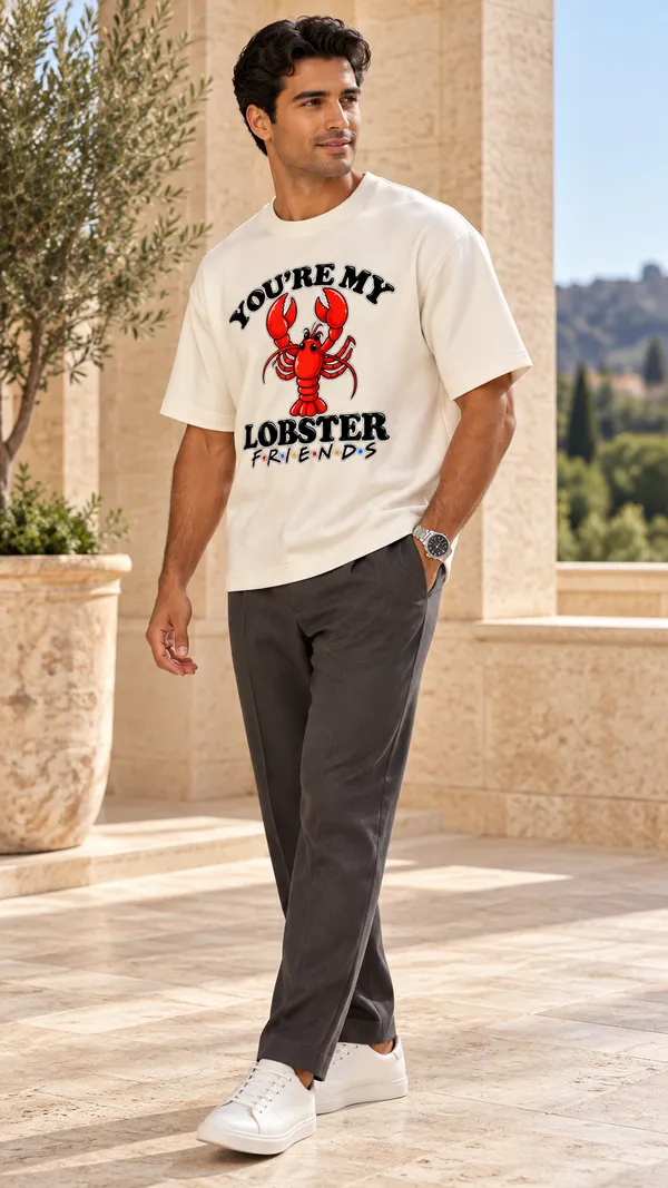 White_Graphic_Casual_Fit_T-Shirt_For_Men