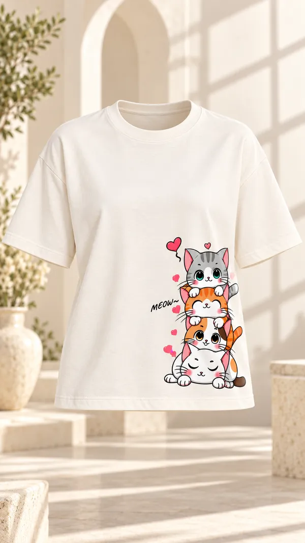 White_Printed_Regular_Fit_T-Shirt_For_Women