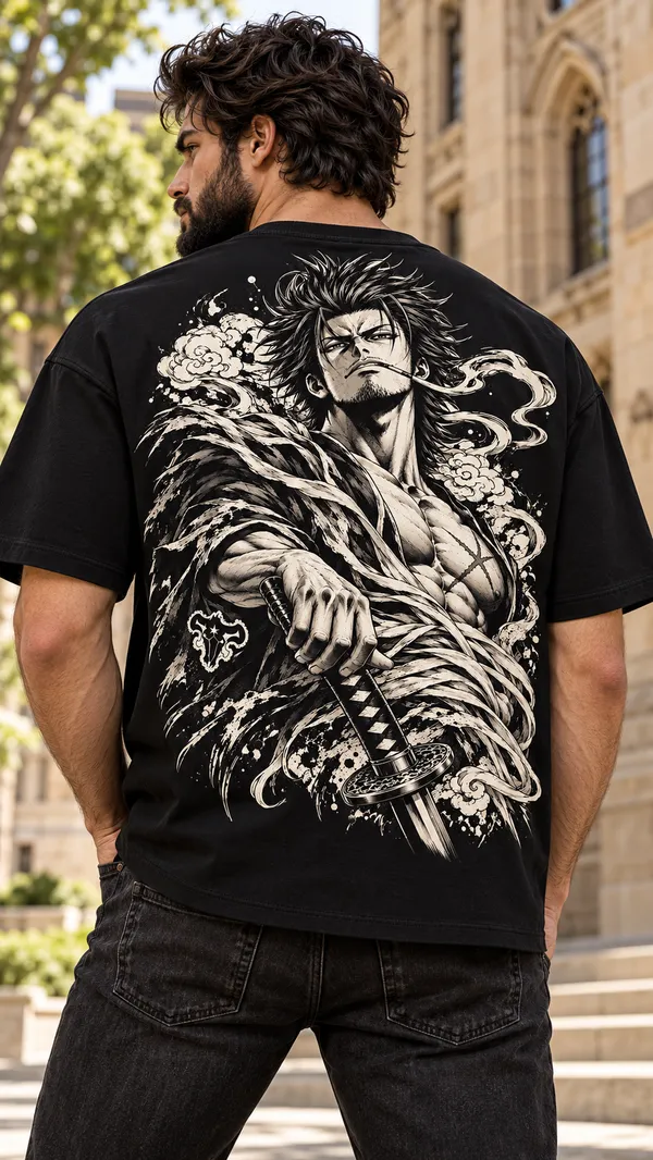 Black_French_Terry_Relaxed_Fit_T-Shirt_For_Men