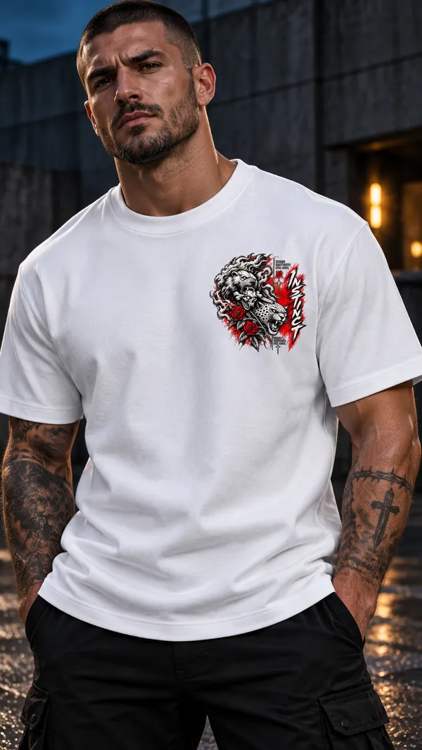 White_Graphic_Print_T-Shirt_For_Men