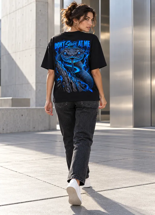 Black_French_Terry_Relaxed_Fit_T-Shirt_For_Women