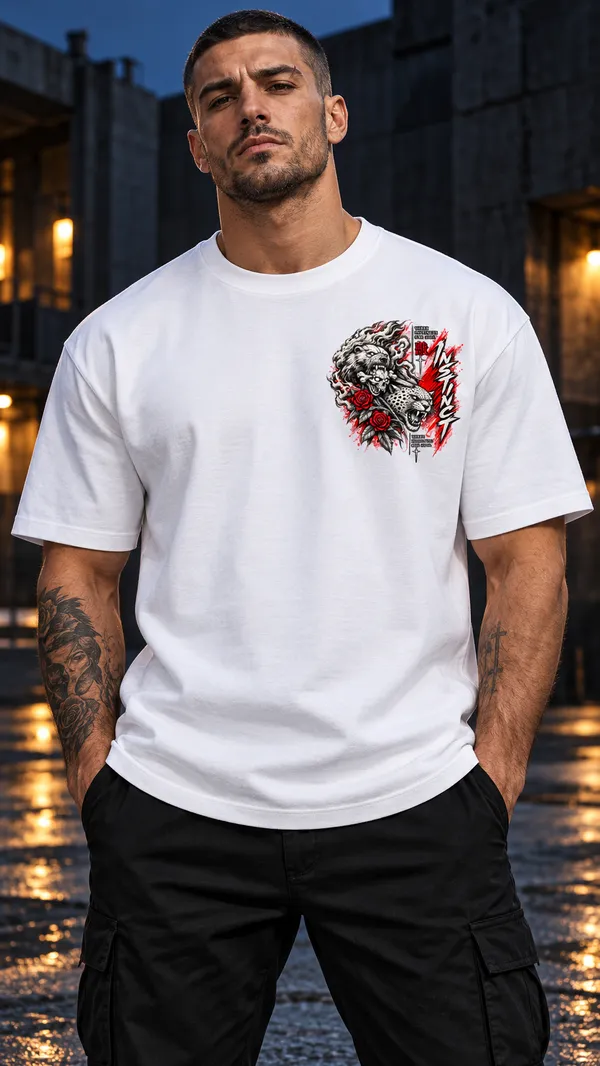 White_Graphic_Print_T-Shirt_For_Men
