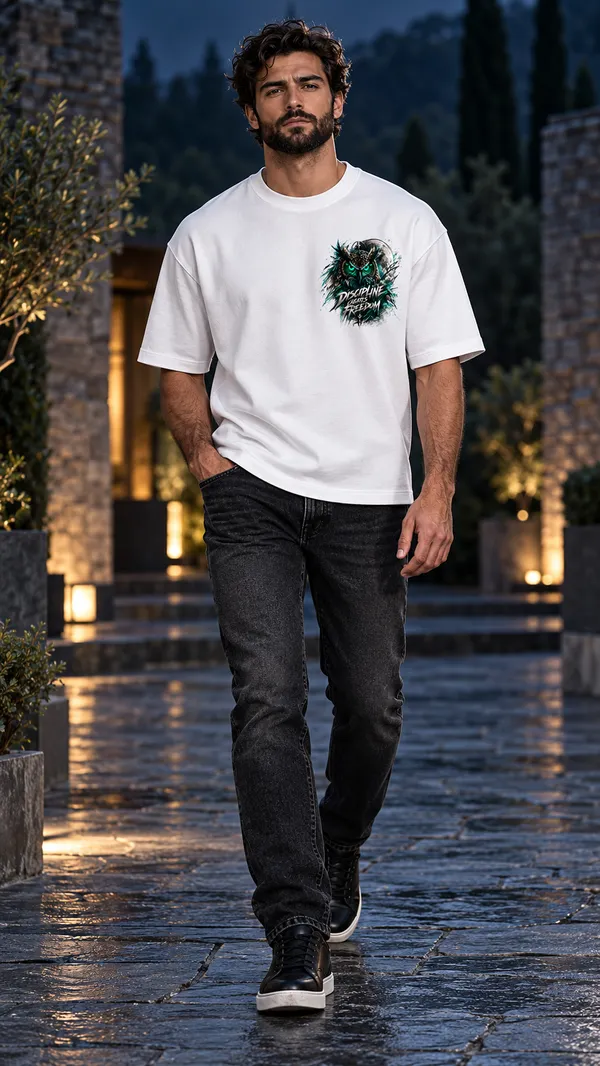 White_Graphic_Regular_Fit_T-Shirt_For_Men