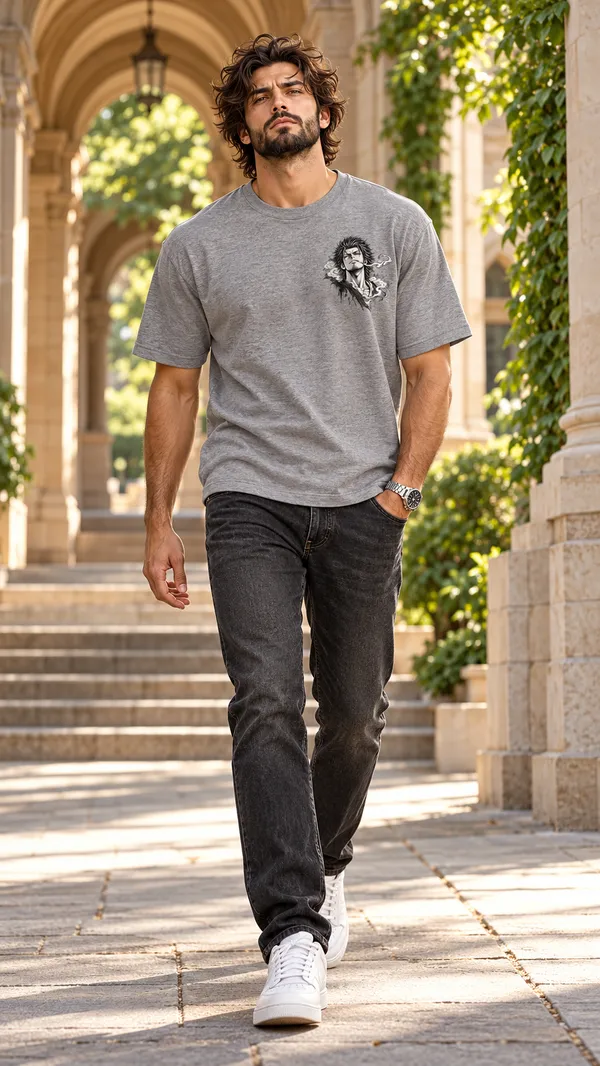 Grey_Graphic_Print_Relaxed_Fit_T-Shirt_For_Men