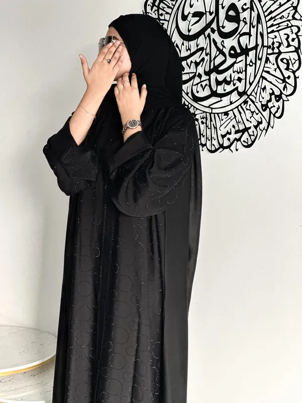 Black_Tik_Tok_Fabric_Rhinestone_Embellished_Abaya_For_Women