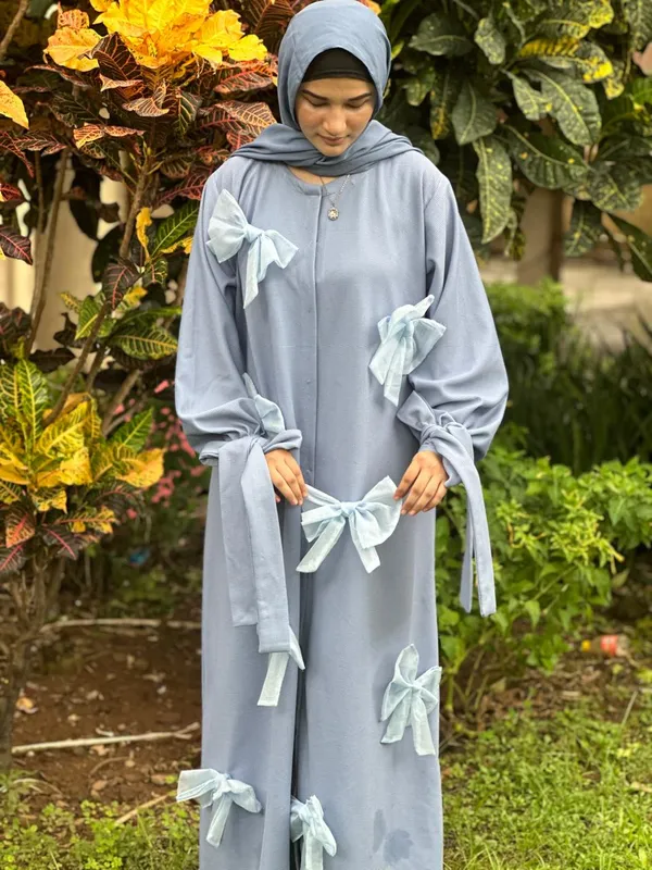 Baby_Blue_Popcorn_Fabric_3D_Bow_Abaya_For_Women