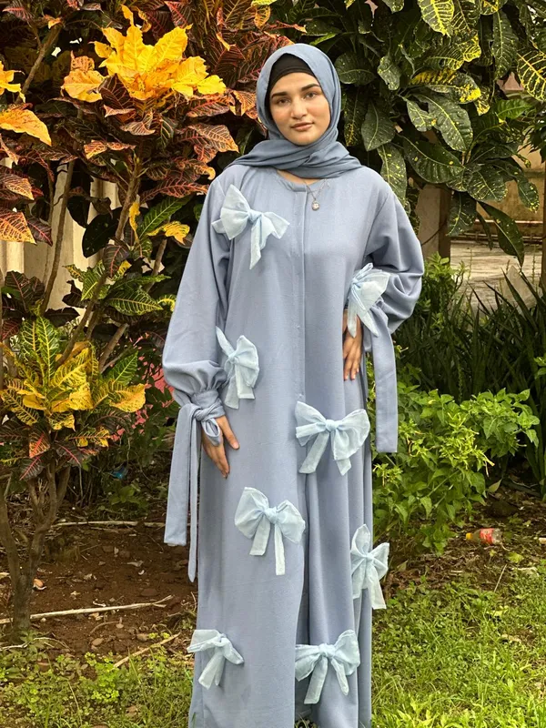 Baby_Blue_Popcorn_Fabric_3D_Bow_Abaya_For_Women
