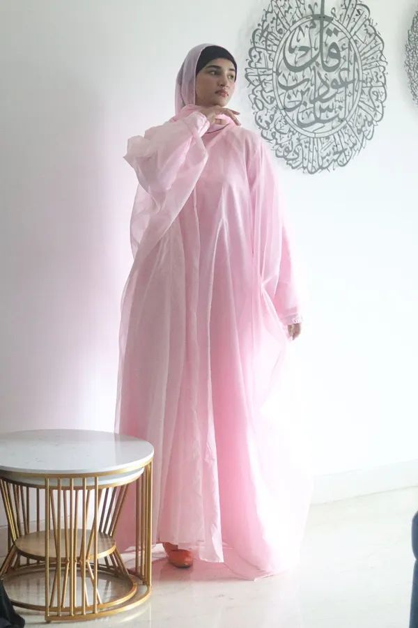 Pink_Festive_Shrug_Abaya_Set_With_Inner_Slit_Hijab_For_Women