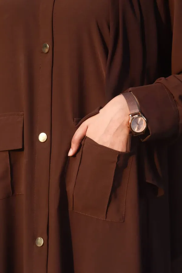 Brown_Everyday_Coat_Style_Abaya_Without_Hijab_For_Women