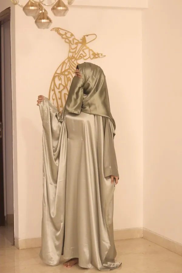 Ice_Green_Satin_Butterfly_Abaya_With_Inner_Belt_For_Women