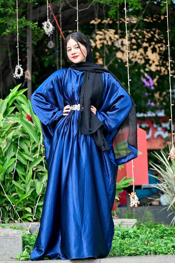 Royal_Blue_Shimmer_Abaya_With_Hijab_For_Women