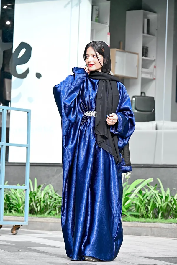 Royal_Blue_Shimmer_Abaya_With_Hijab_For_Women