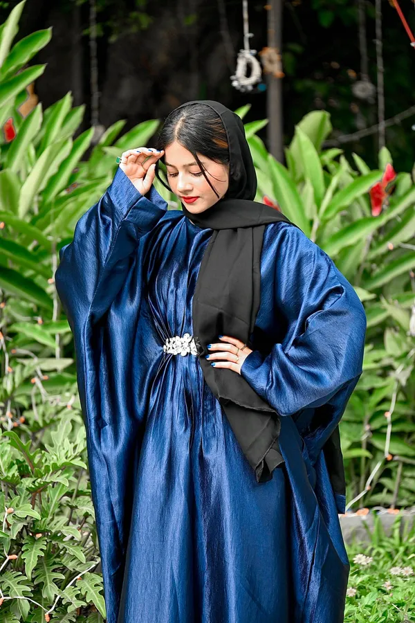 Royal_Blue_Shimmer_Abaya_With_Hijab_For_Women