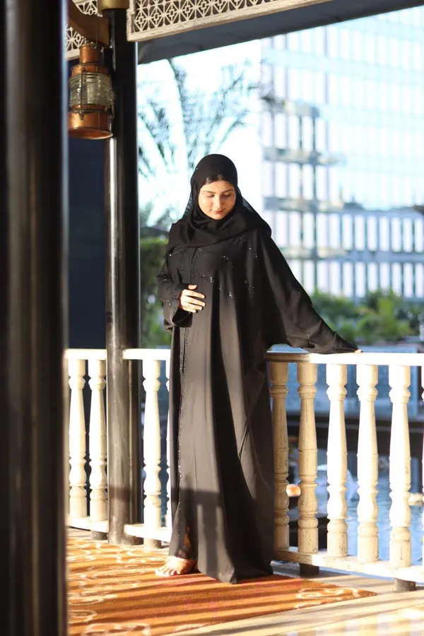Black_Nida_Rhinestone_Detail_Abaya_With_Niqab_Hijab_For_Women