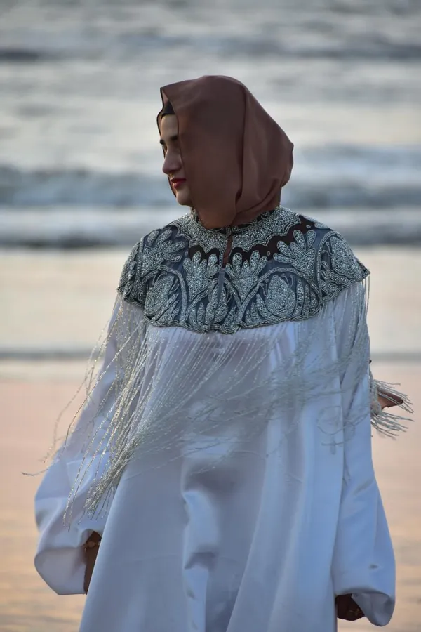 Black_White_Dual_Shade_Luxury_Handwork_Cape_For_Women