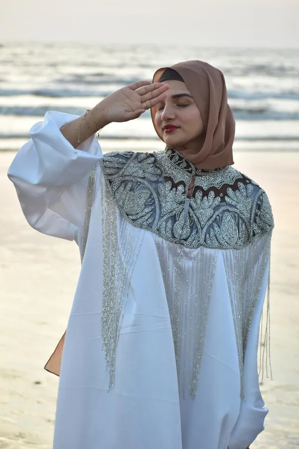 Black_White_Dual_Shade_Luxury_Handwork_Cape_For_Women