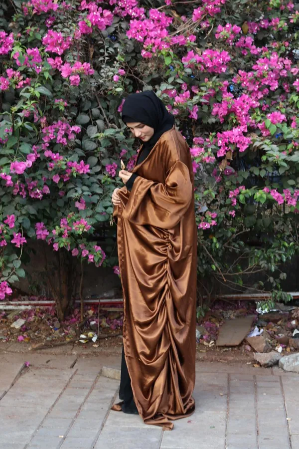 Brown_Shimmer_Shrug_With_Hijab_For_Women