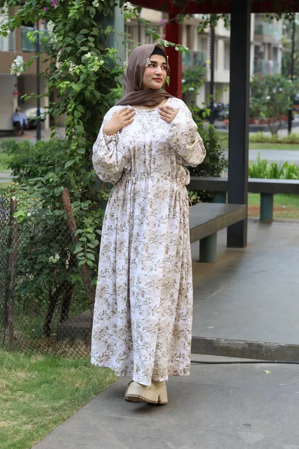 Off_White_Belted_Frilled_Dress_For_Women