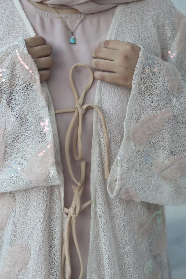 Beige_Shimmery_Feather_Pattern_Layered_Shrug_With_Inner_Slit_For_Women