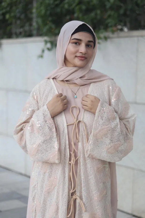 Beige_Shimmery_Feather_Pattern_Layered_Shrug_With_Inner_Slit_For_Women