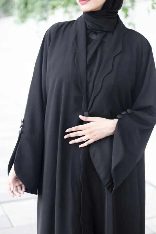 Black_Wave_Cutwork_Coat_Abaya_With_Hijab_For_Women