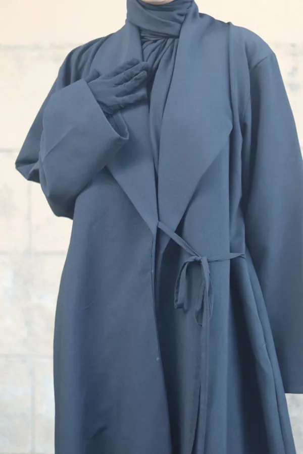 Black_Coat_Fabric_Tie-Up_Coat_Abaya_With_Hijab_For_Women