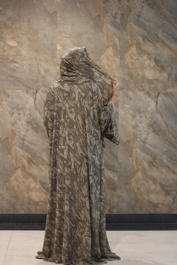 Olive_Shimmery_Marble_3-Piece_Abaya_Set_With_Inner_Slit_Hijab_For_Women