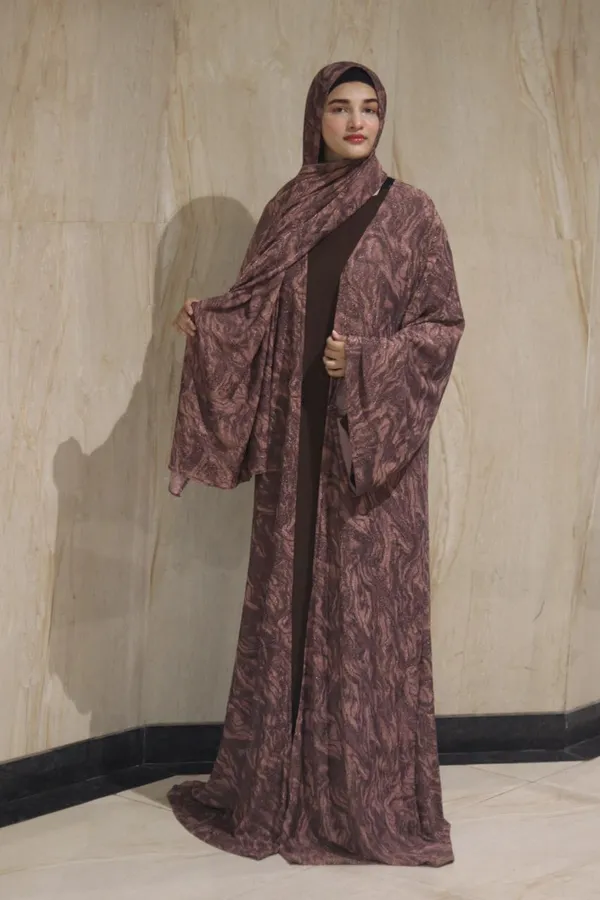 Mauve_Shimmer_Marble_Print_Shrug_Abaya_Set_For_Women