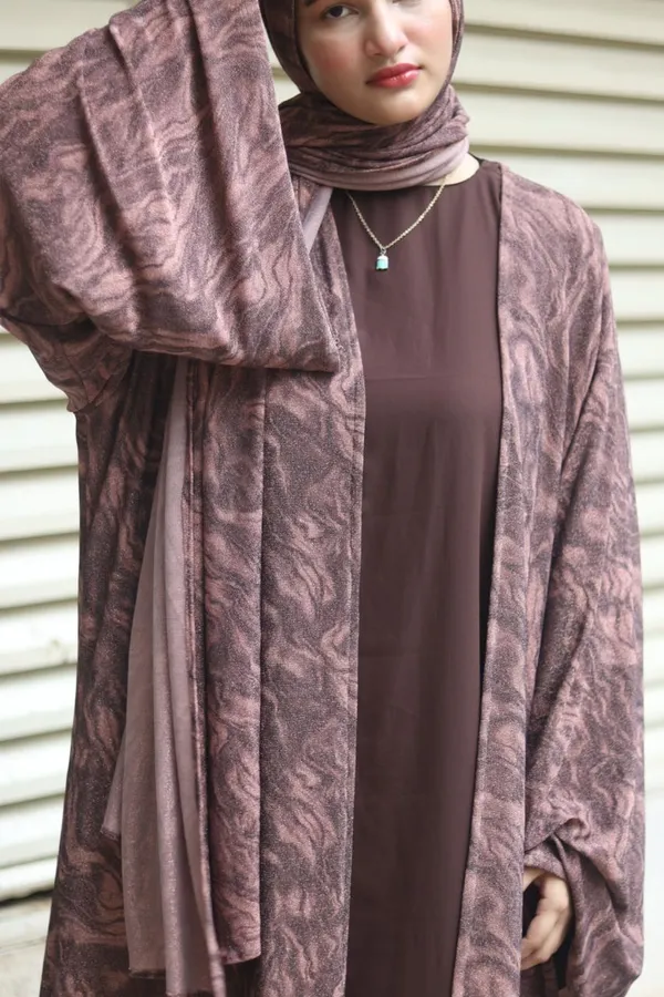 Mauve_Shimmer_Marble_Print_Shrug_Abaya_Set_For_Women