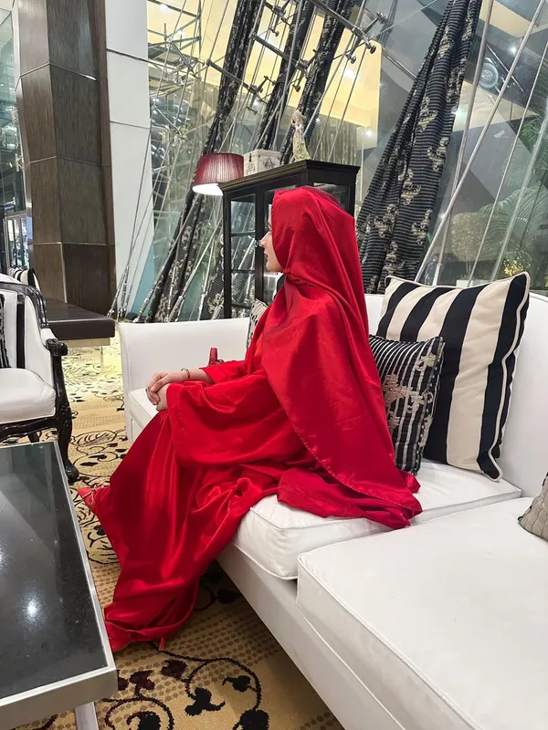 Red_Satin_Butterfly_Abaya_With_Attached_Inner_Belt_For_Women